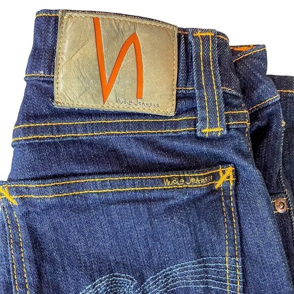 Nudie Jeans Skinny Lin Deep Indigo sz 25 x 30 - Picture 8 of 12